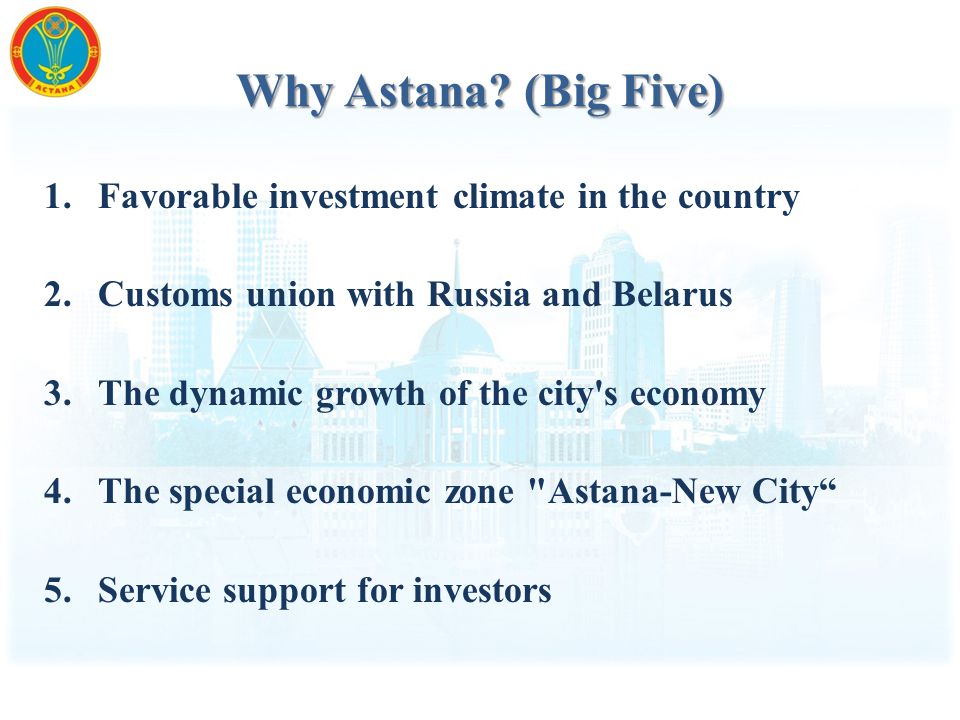 Why Astana.