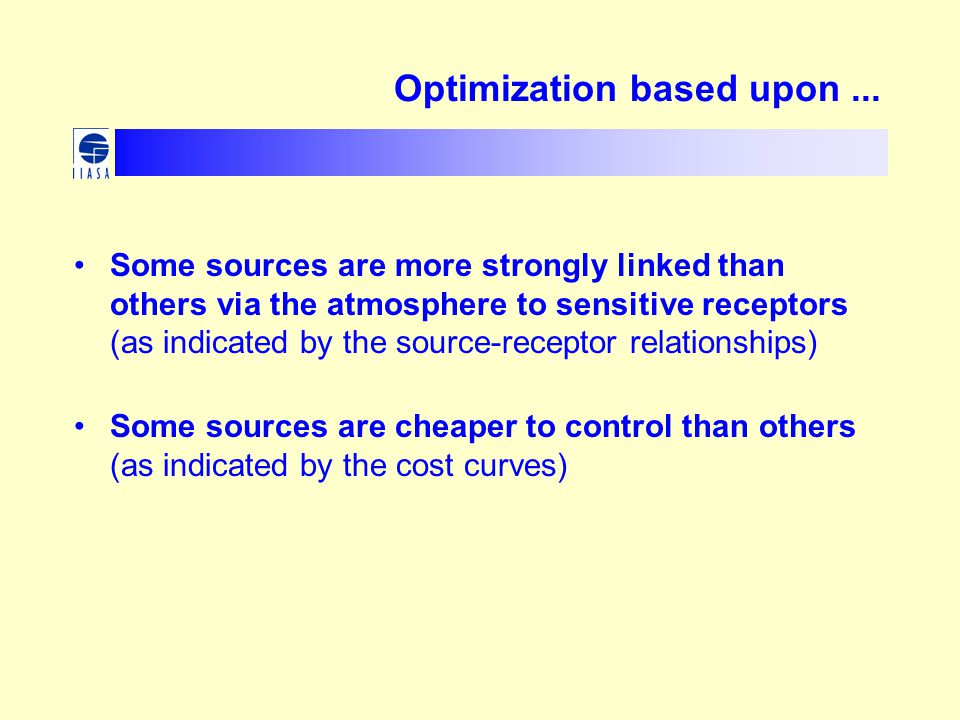 Optimization based upon...