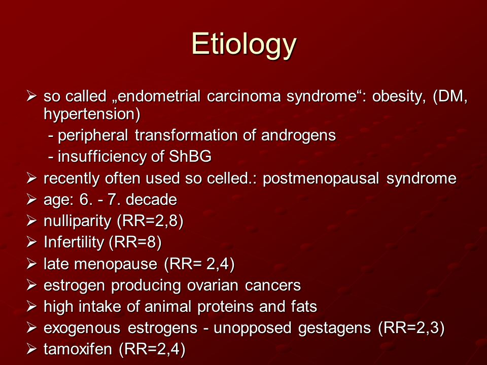 endometrial cancer etiology