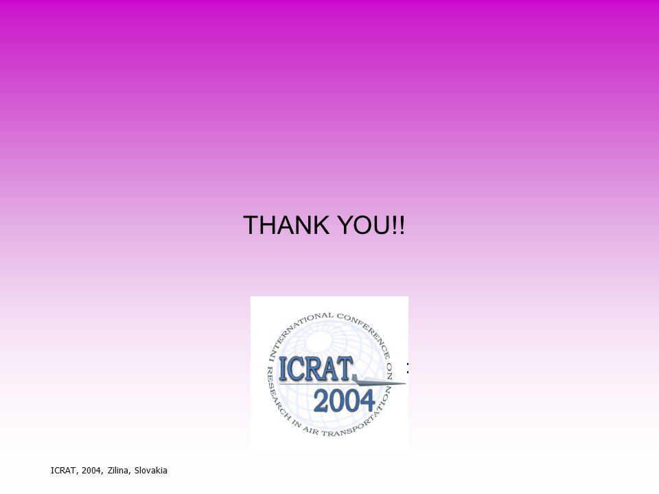 ICRAT, 2004, Zilina, Slovakia THANK YOU!!