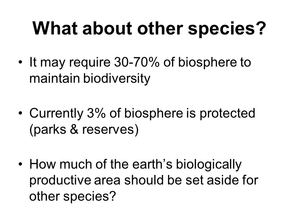 What about other species.
