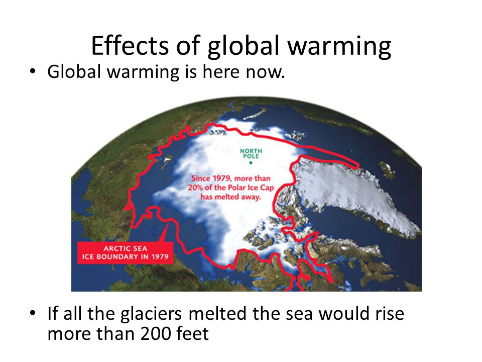 Effects of global warming Global warming is here now.