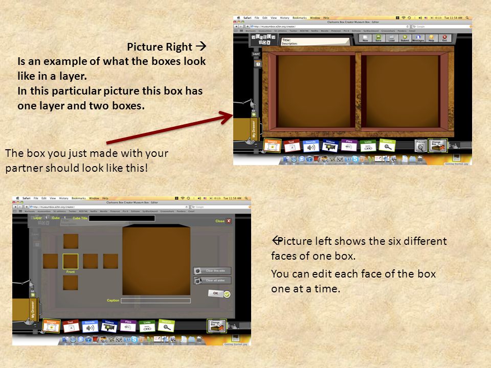 Picture Right  Is an example of what the boxes look like in a layer.