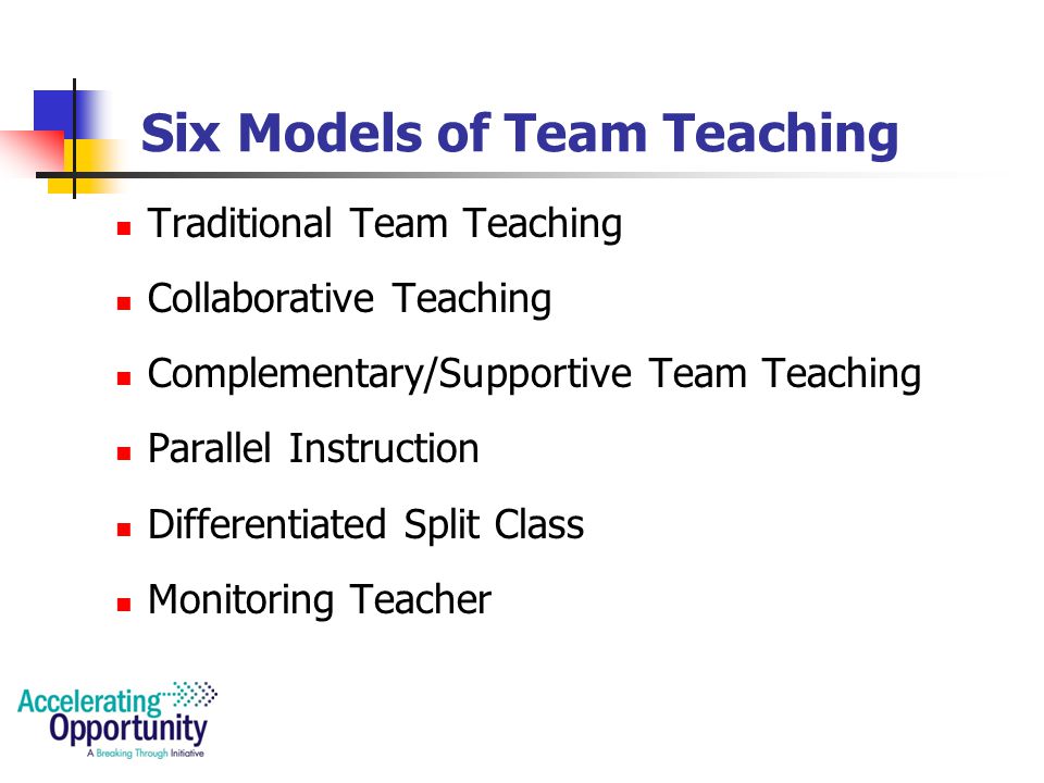 Team Teaching Team teaching can be difficult.