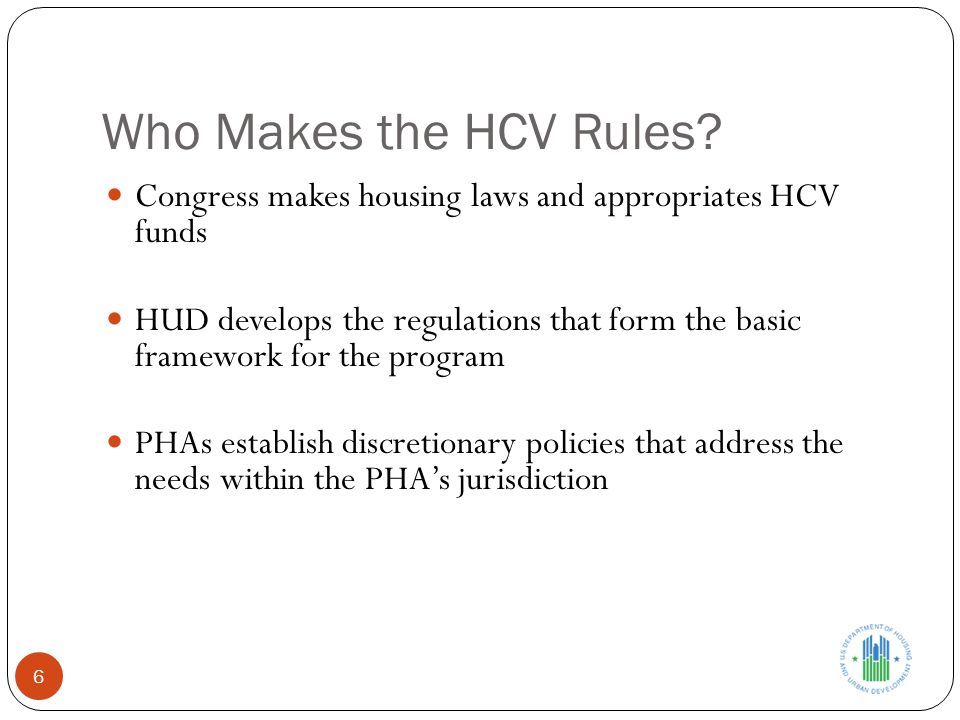 Who Makes the HCV Rules.