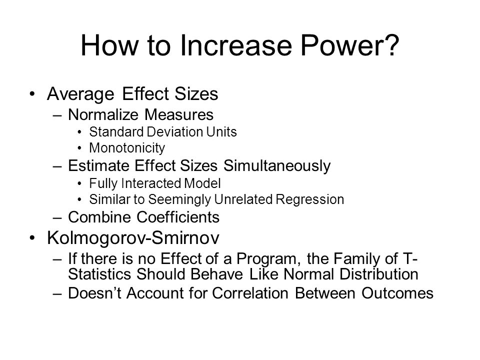 How to Increase Power.