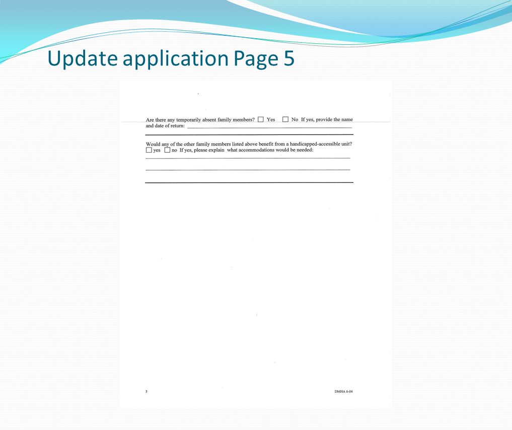 Update application Page 5