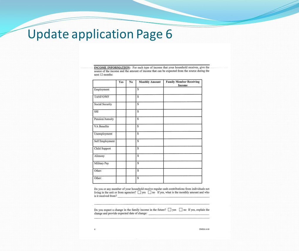 Update application Page 6