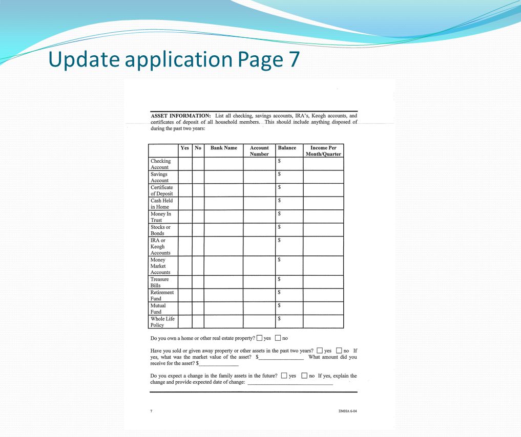 Update application Page 7