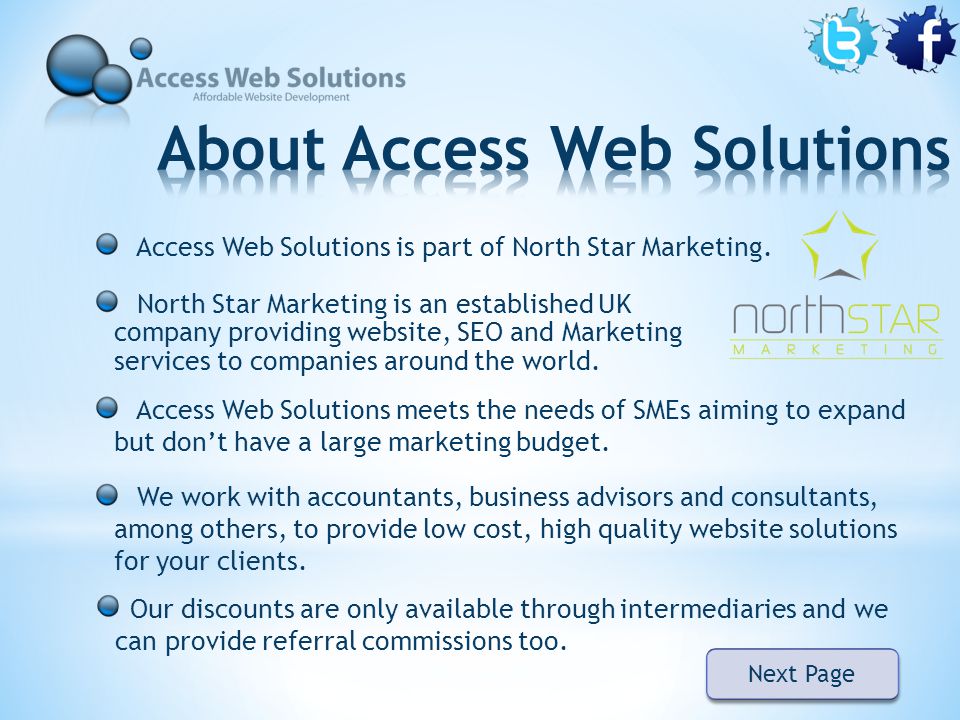Access Web Solutions is part of North Star Marketing.