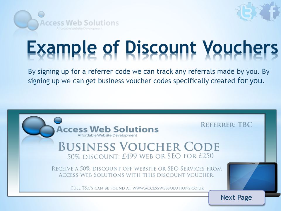 By signing up for a referrer code we can track any referrals made by you.
