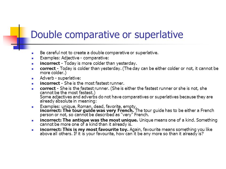common usage of double comparative forms in english language