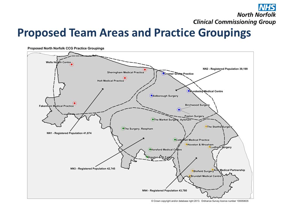 Proposed Team Areas and Practice Groupings