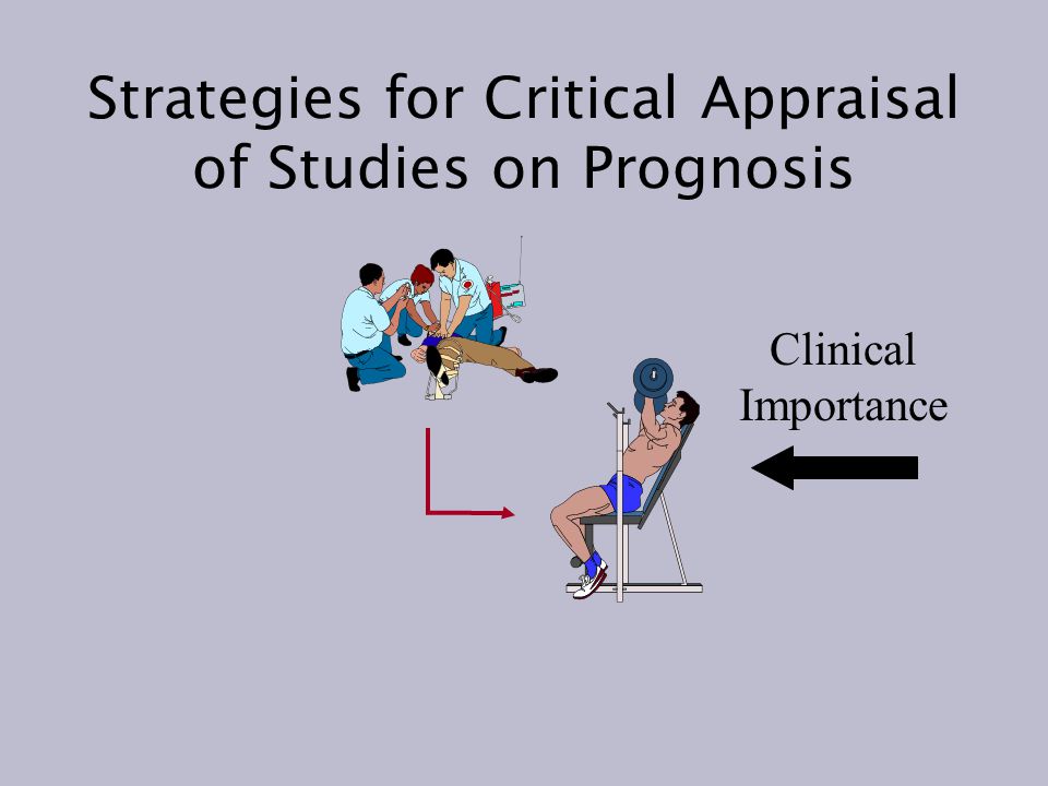 Strategies for Critical Appraisal of Studies on Prognosis Clinical Importance