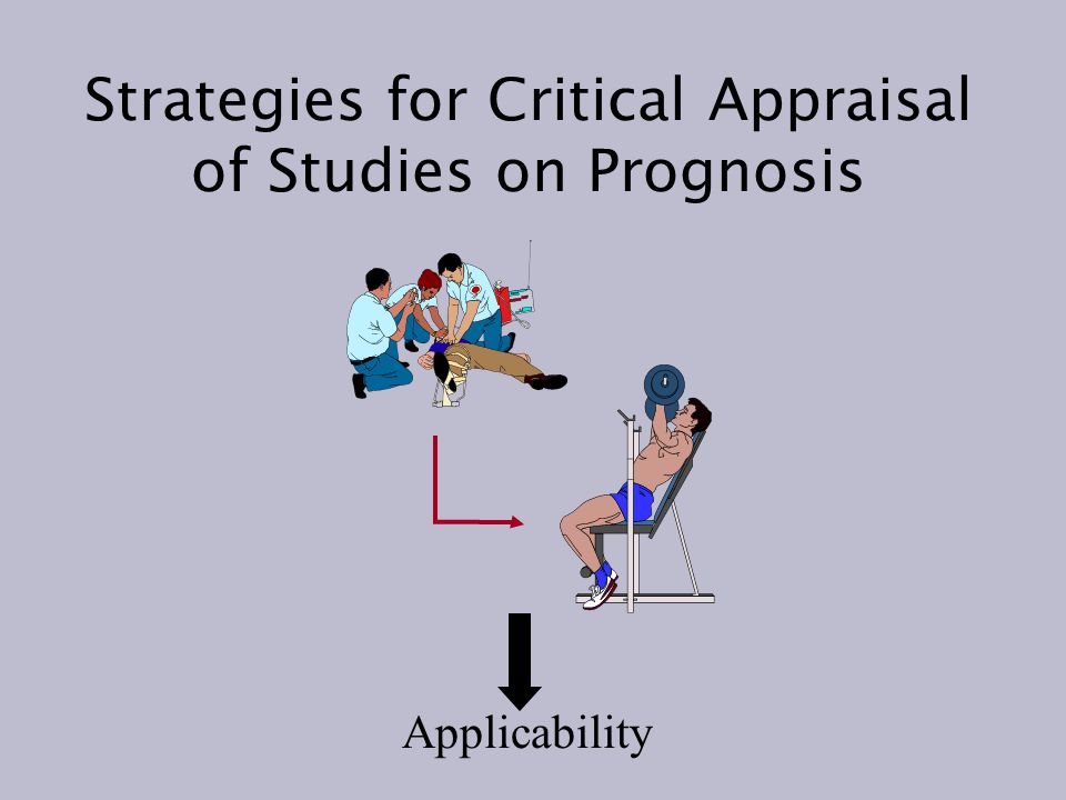 Strategies for Critical Appraisal of Studies on Prognosis Applicability