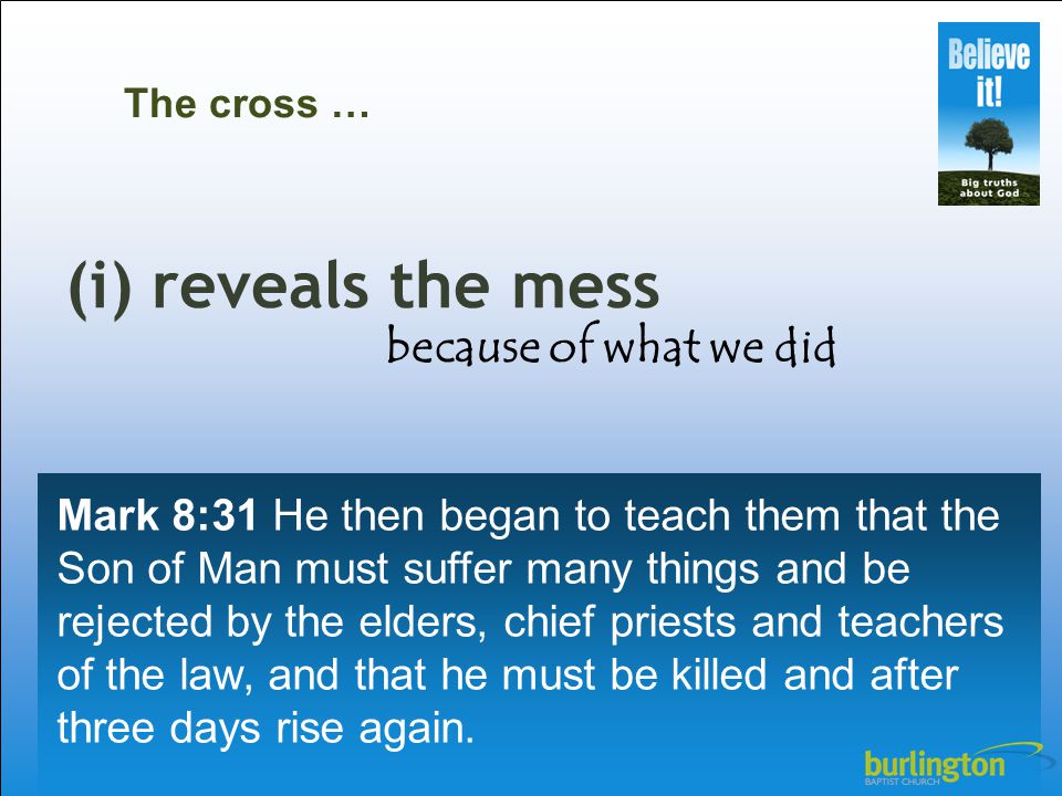 Mark 8:31 He then began to teach them that the Son of Man must suffer many things and be rejected by the elders, chief priests and teachers of the law, and that he must be killed and after three days rise again.