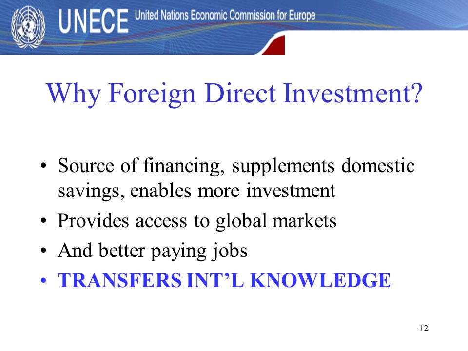 12 Why Foreign Direct Investment.