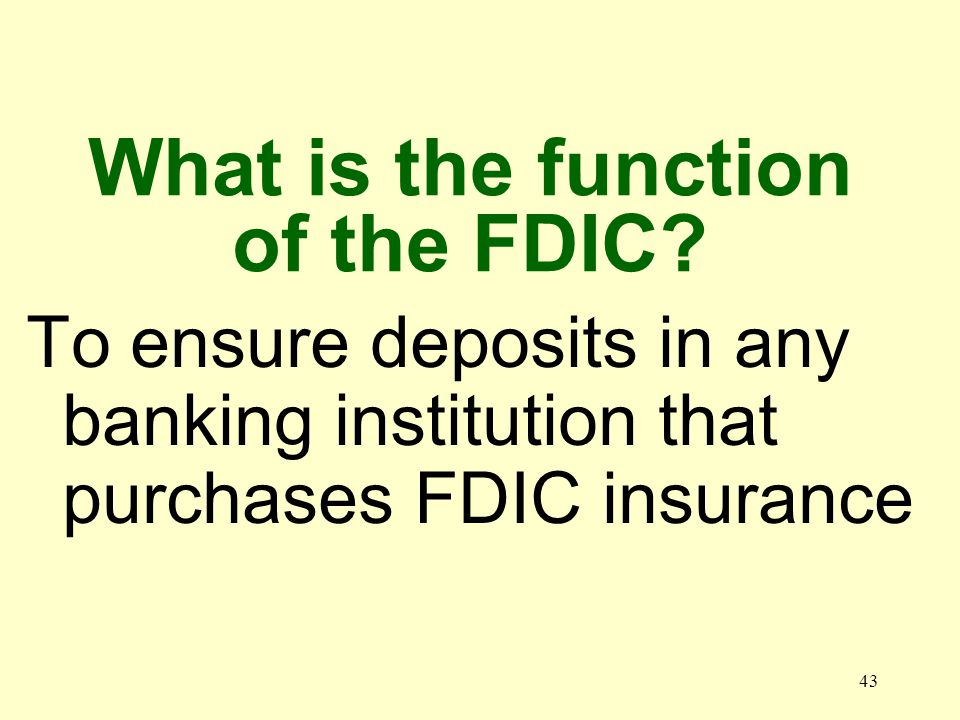 42 When was the FDIC established 1933