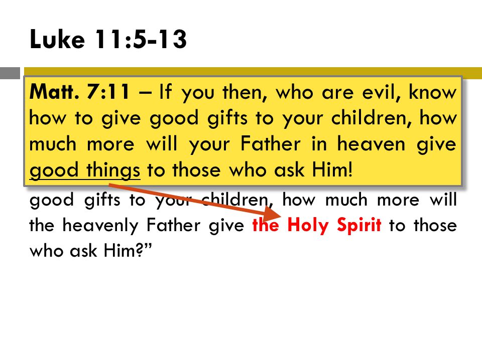 Luke 11: What father among you, if his son asks for a fish, will give him a snake instead of a fish.