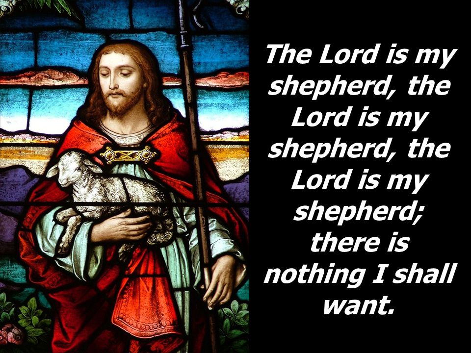 The Lord is my shepherd, the Lord is my shepherd, the Lord is my shepherd; there is nothing I shall want.