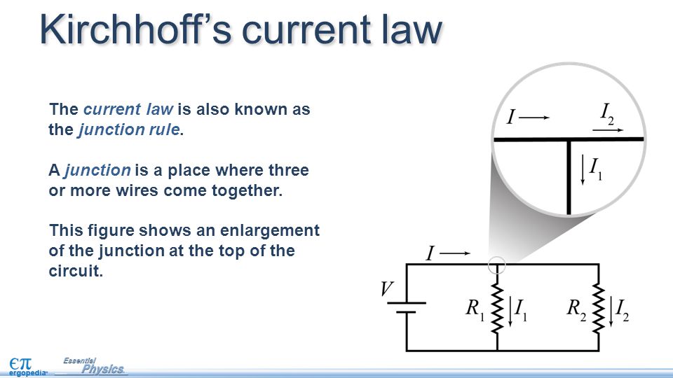 Kirchhoff's laws. Kirchhoff's laws: current law: voltage law: Equations. - ppt download