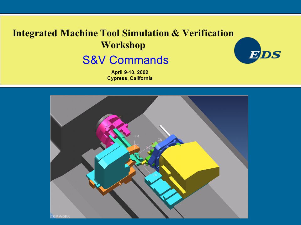 Presentation on theme: "Integrated Machine Tool Simulation & Verif...