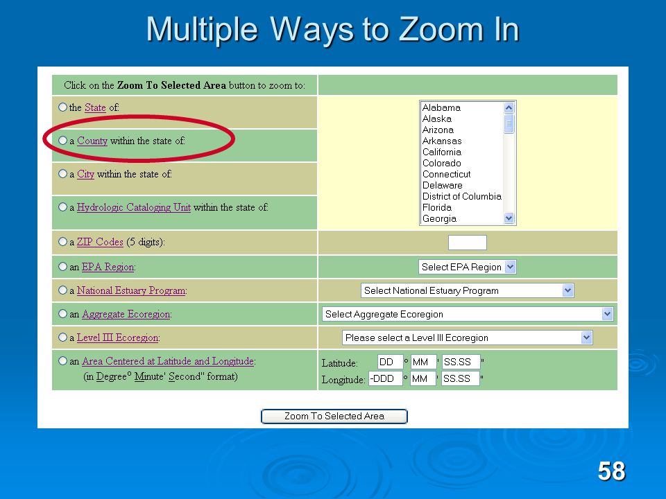 58 Multiple Ways to Zoom In