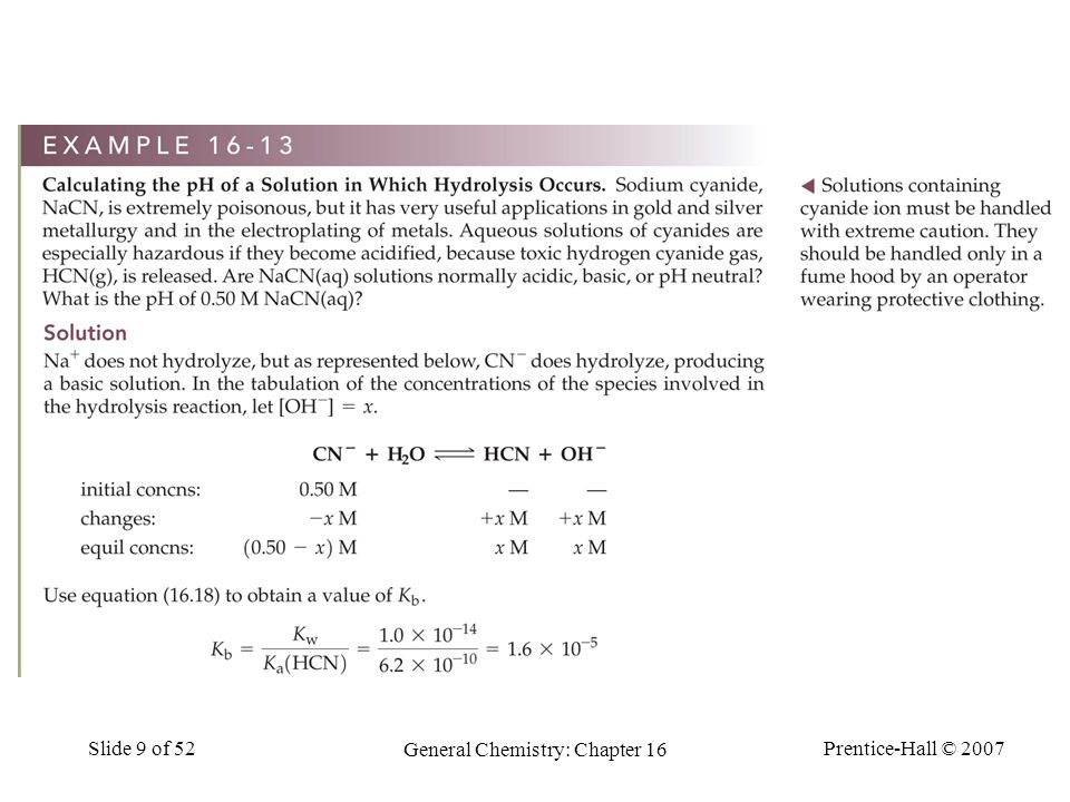 Prentice-Hall © 2007 General Chemistry: Chapter 16 Slide 9 of 52