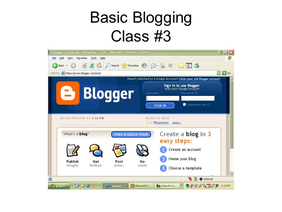 Basic Blogging Class #3