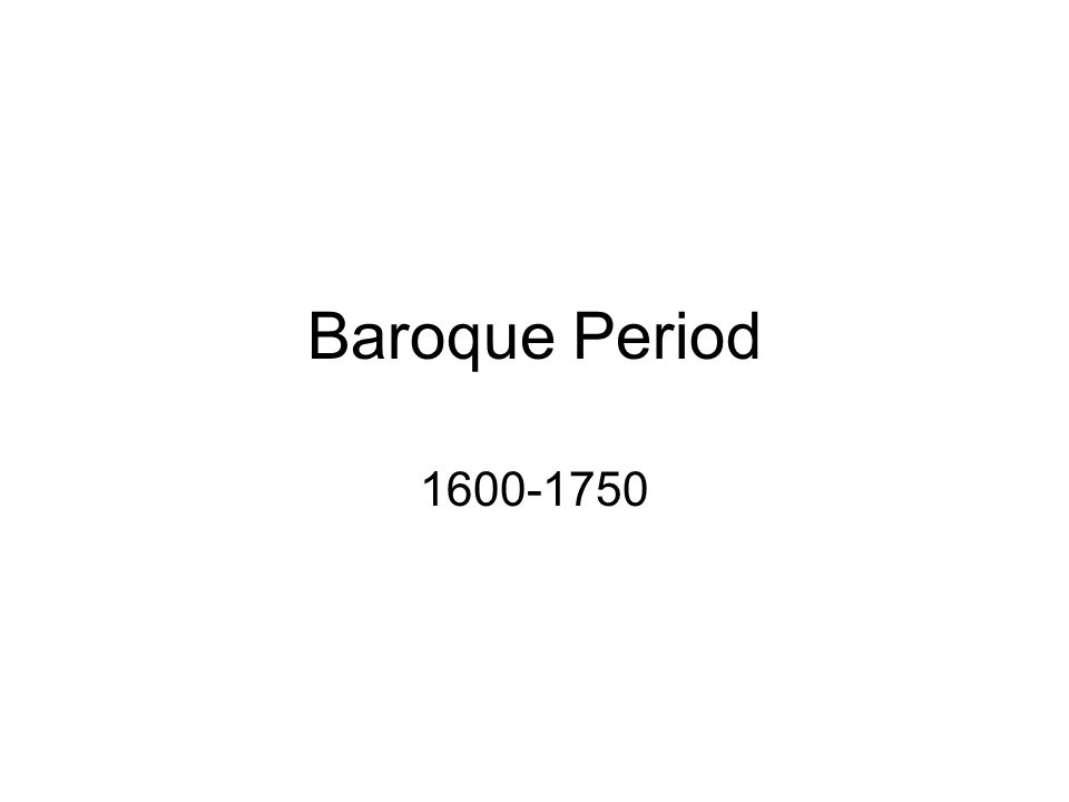 Baroque Period
