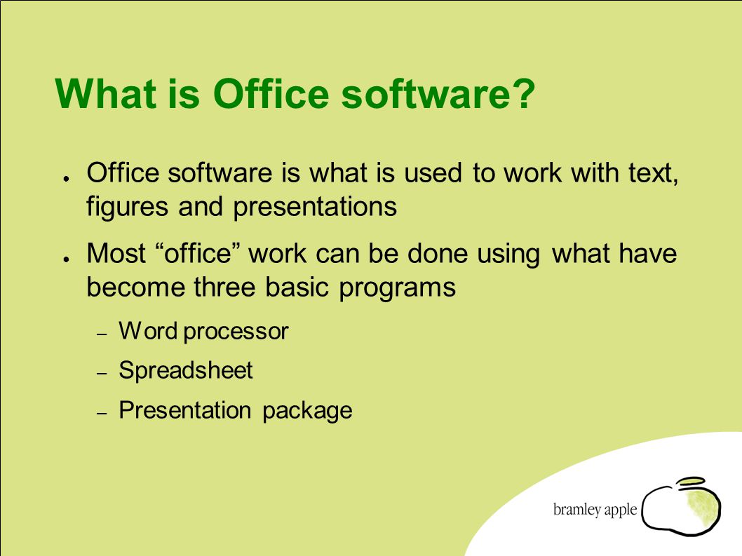 What is Office software.