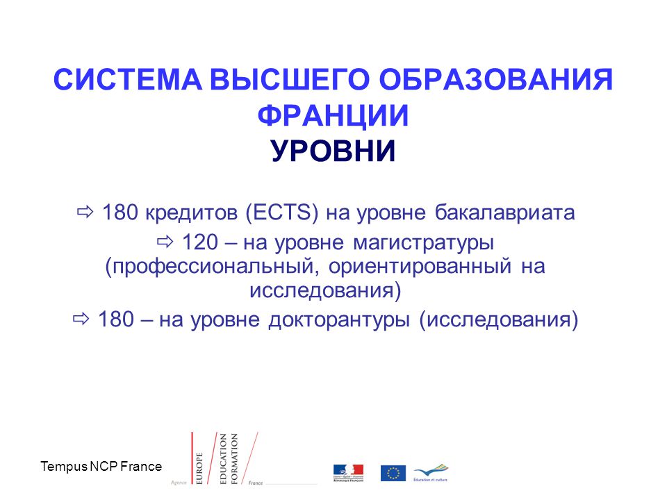 Франций уровни. Кодекс об образовании Франции. Экономическое образование во Франции. 180 Кредитов ECTS это. Уровни высшего образования Франция l3.