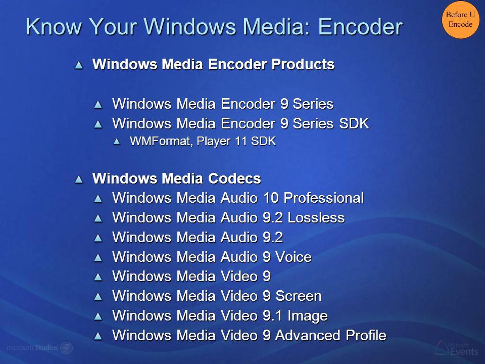 Encoding with Windows Media Daniel Orme-Doutre (dano) Consulting Engineer  Microsoft MS Studios. - ppt download