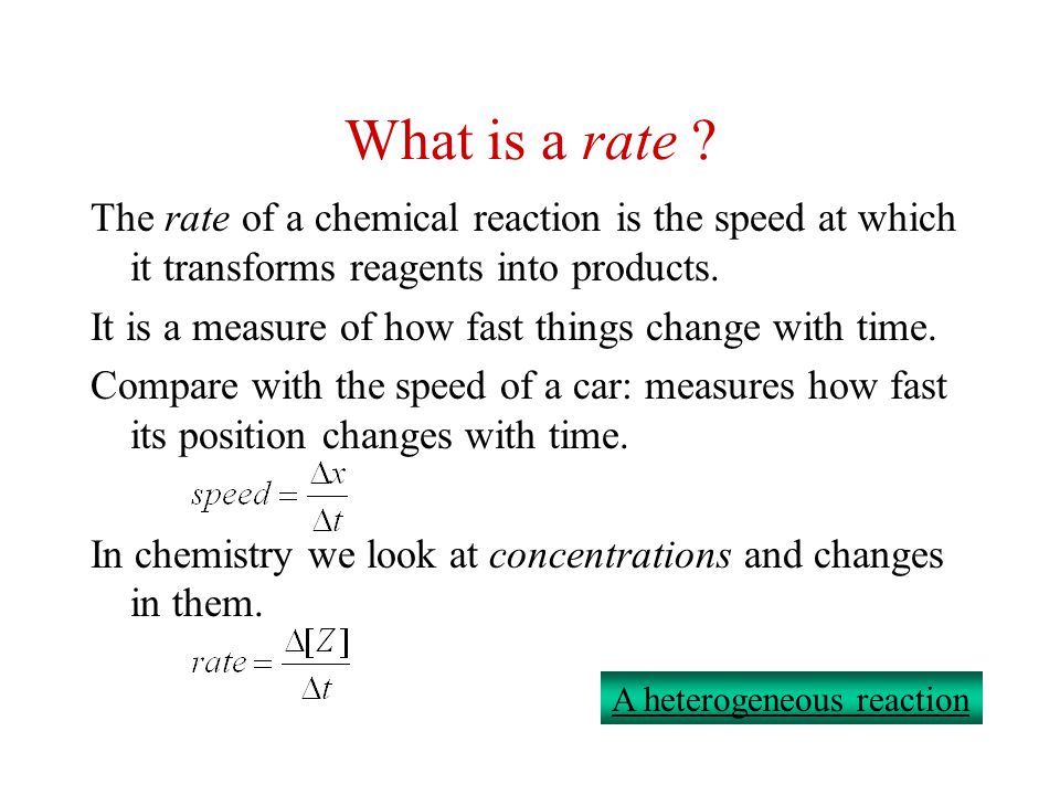 Chem 1310 Introduction To Physical Chemistry Part 2b Rates Ppt 10 What Is A Rate