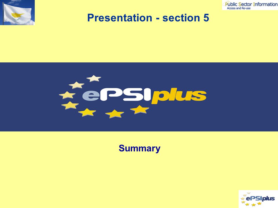 Presentation - section 5 Summary