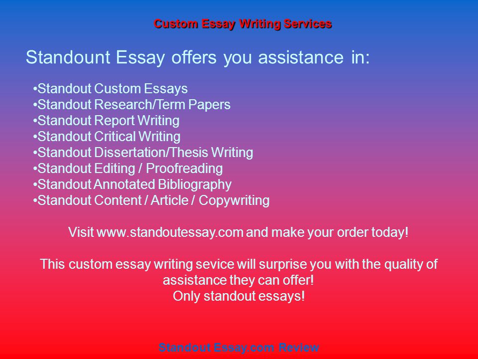 best custom essay writing service
