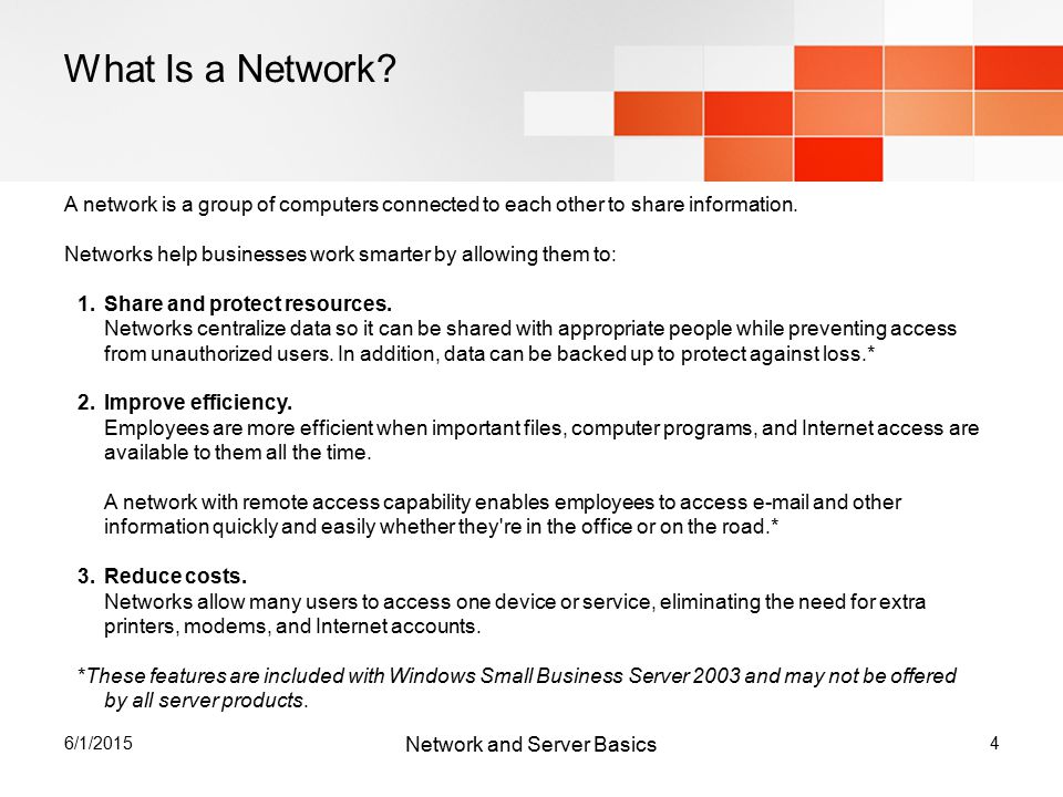 6/1/20154 What Is a Network.
