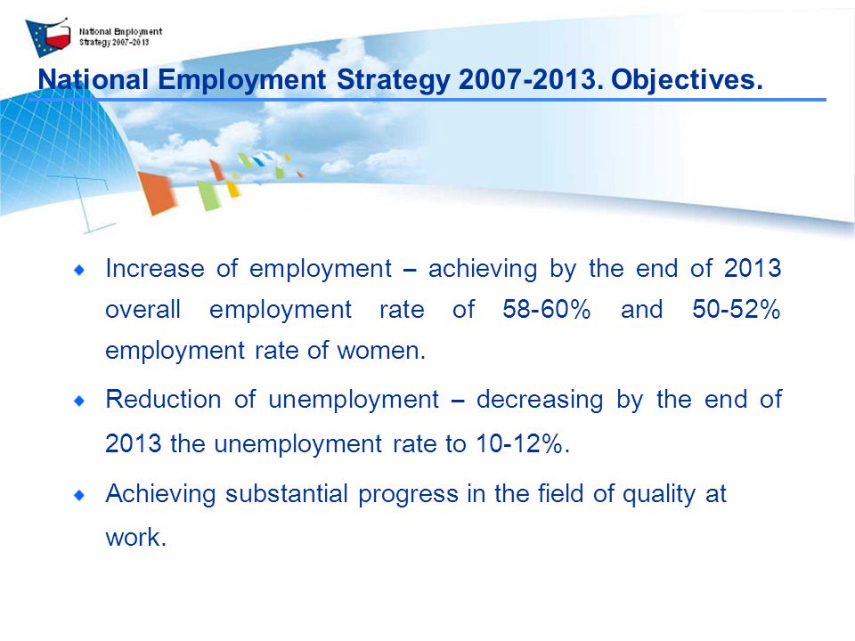 National Employment Strategy Objectives.
