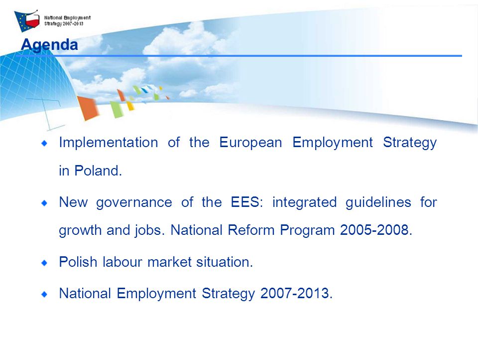Agenda Implementation of the European Employment Strategy in Poland.