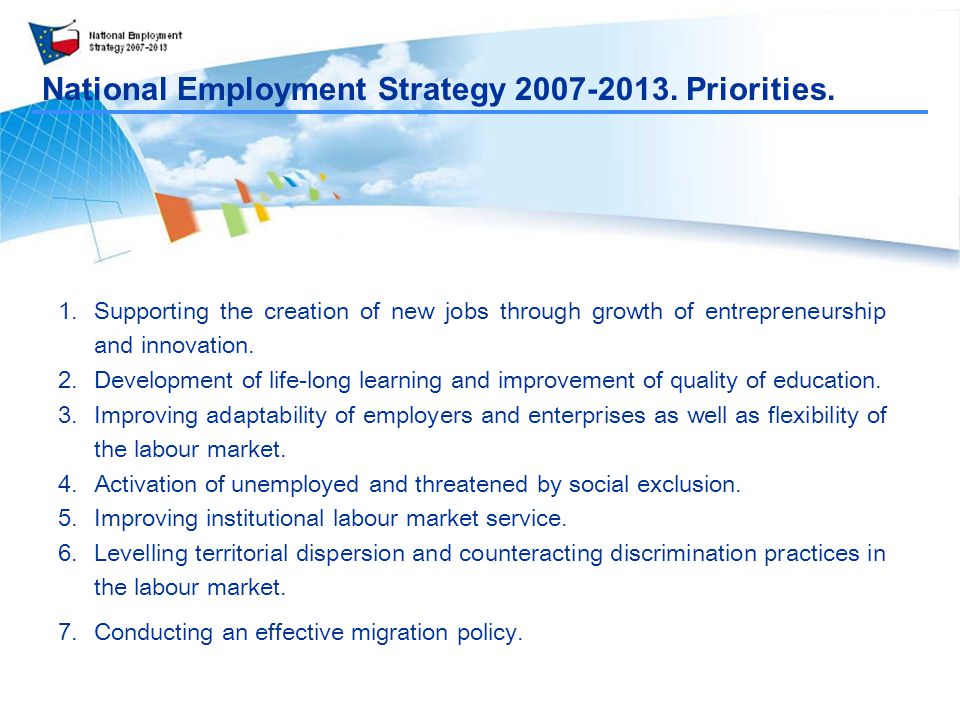 National Employment Strategy Priorities.