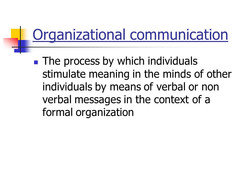 Nature of communication in Organizations Richard McCroskey. - ppt download