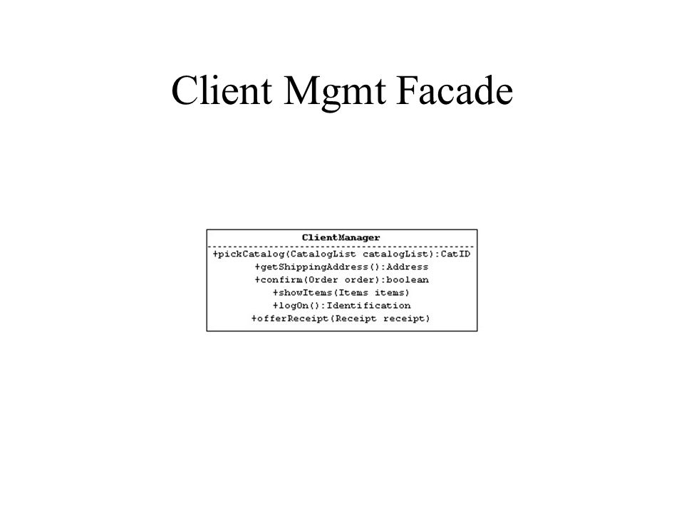 Client Mgmt Facade