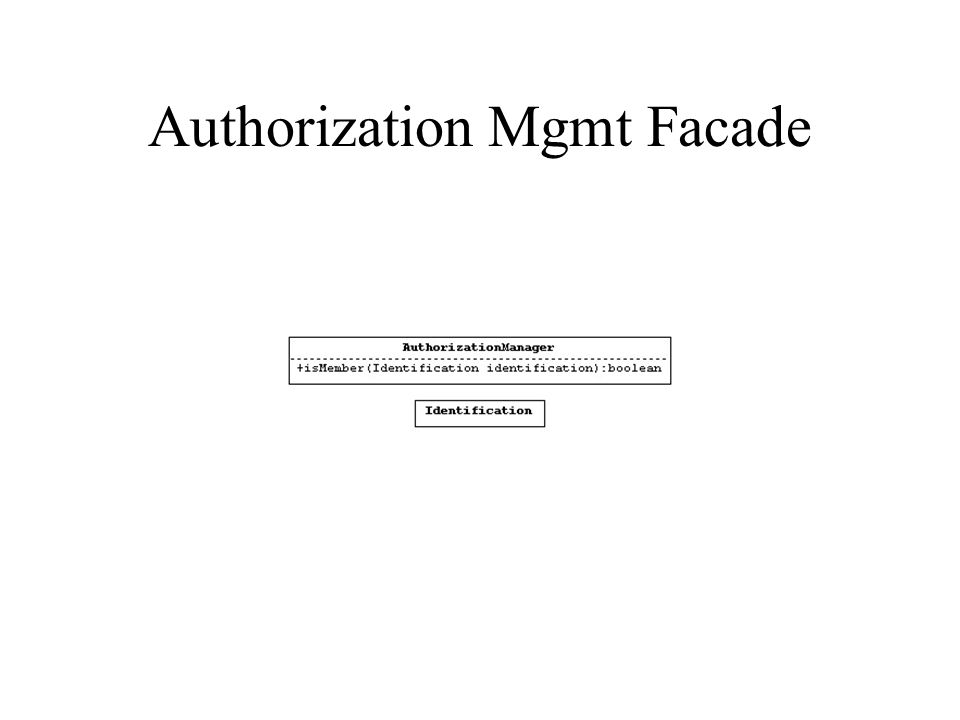Authorization Mgmt Facade