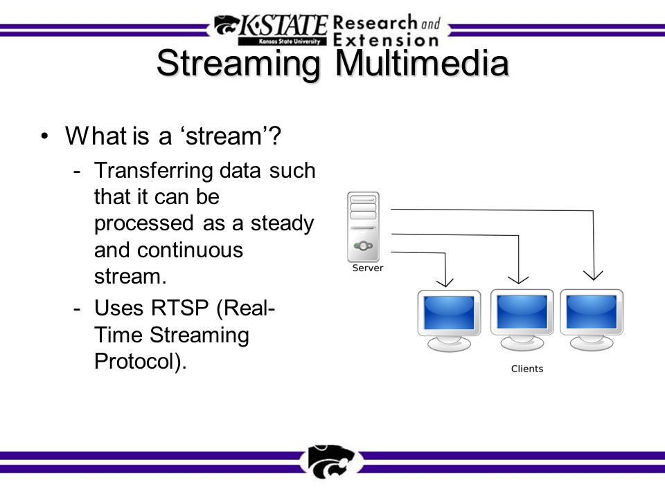 Streaming Multimedia What is a ‘stream’.