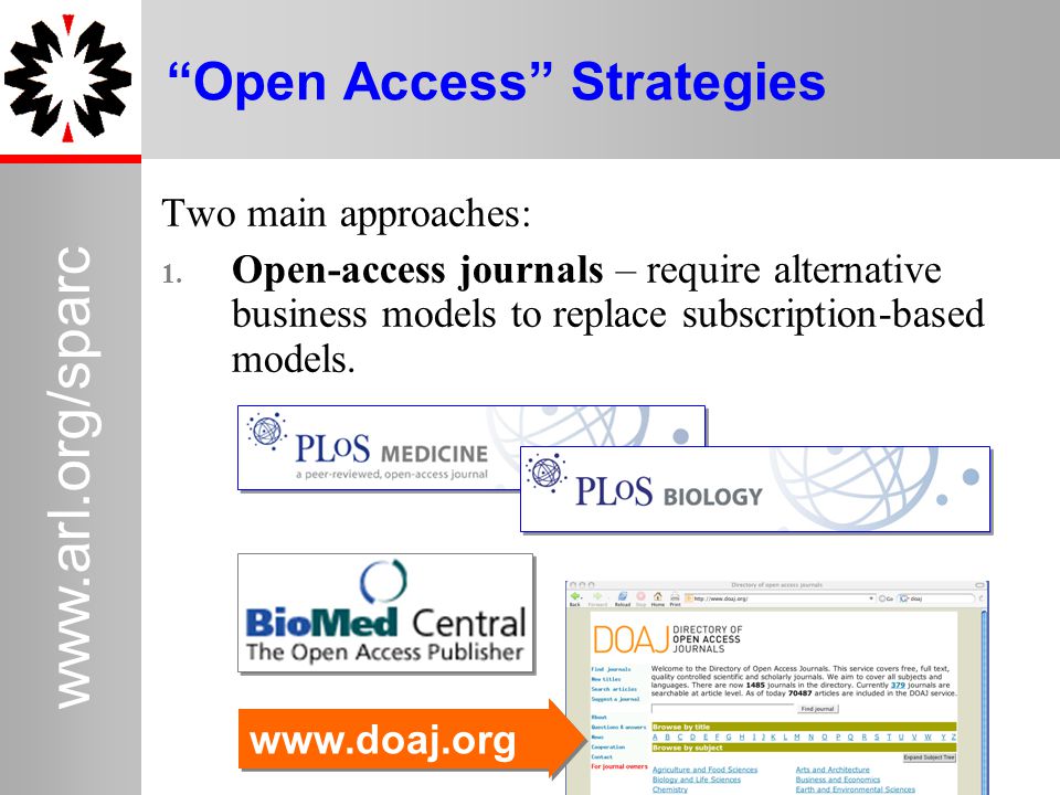 18   Open Access Strategies Two main approaches: 1.