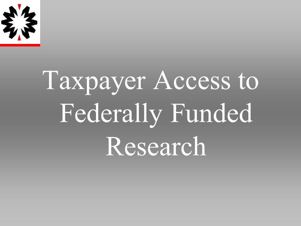 33   Taxpayer Access to Federally Funded Research