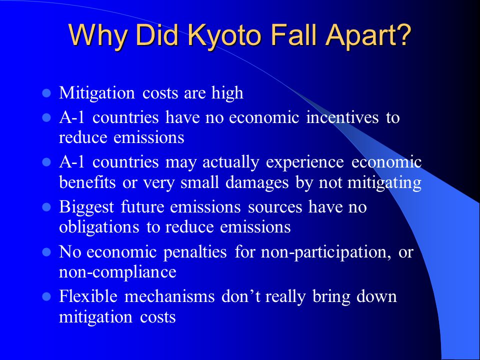 Why Did Kyoto Fall Apart.