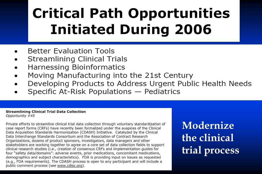 Modernize the clinical trial process
