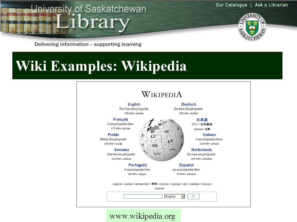 Wiki Examples: Wikipedia