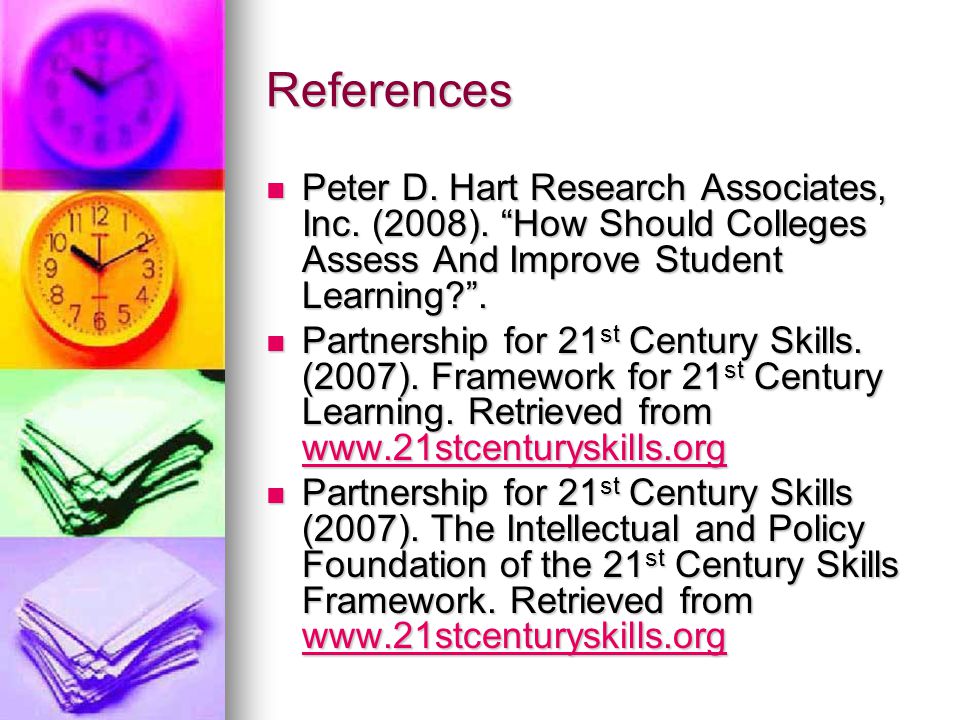 References Peter D. Hart Research Associates, Inc.